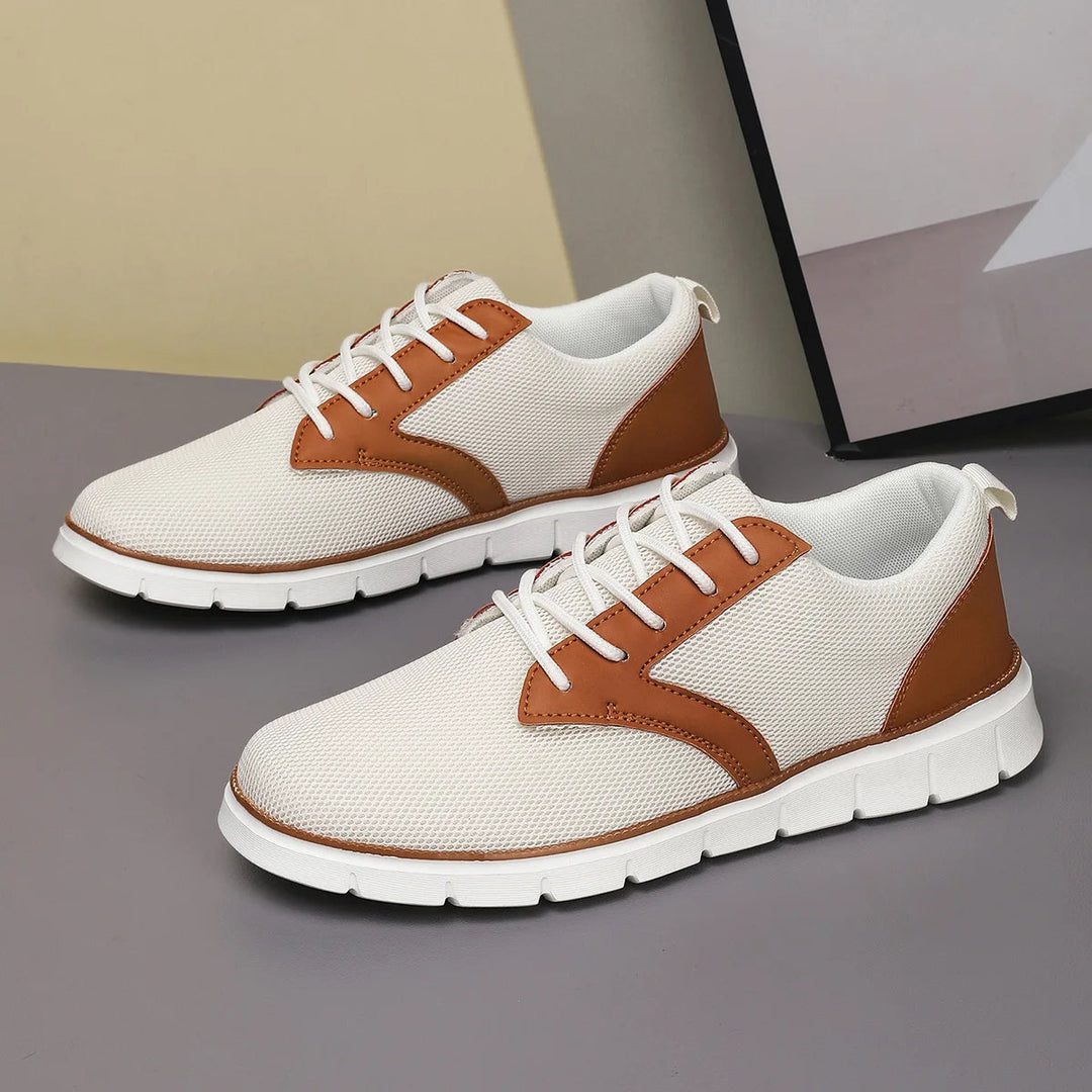 Men's Canvas Leather Sneakers | Lightweight All-Day Comfort Fit 1