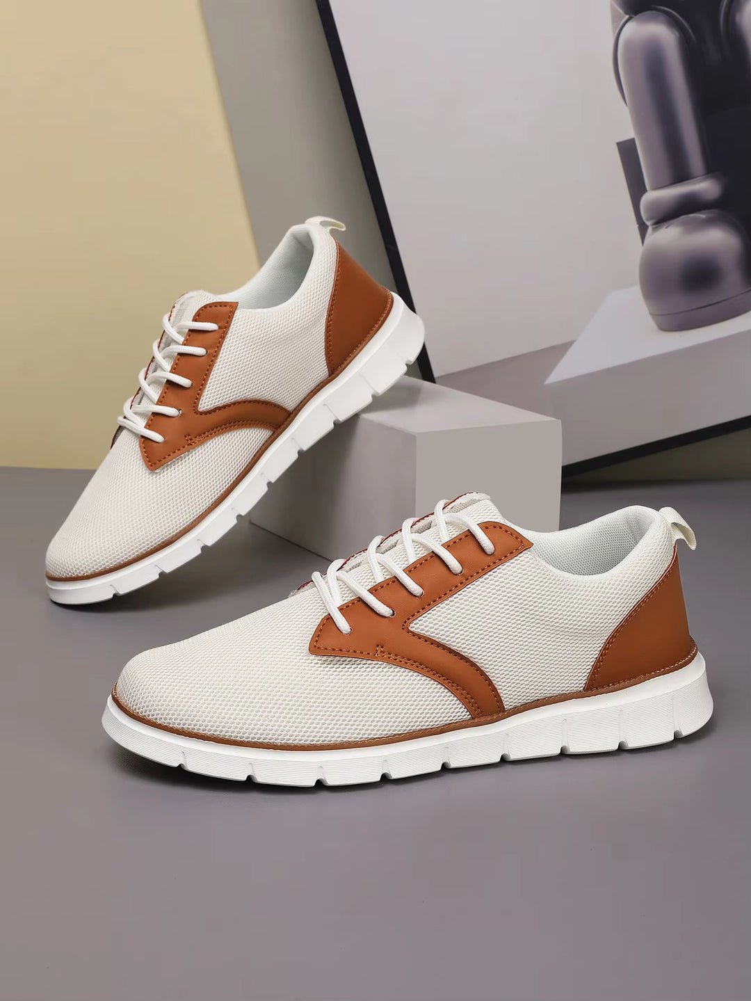 Men's Canvas Leather Sneakers | Lightweight All-Day Comfort Fit 2