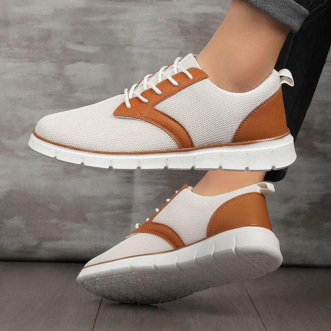 Men's Canvas Leather Sneakers | Lightweight All-Day Comfort Fit 4