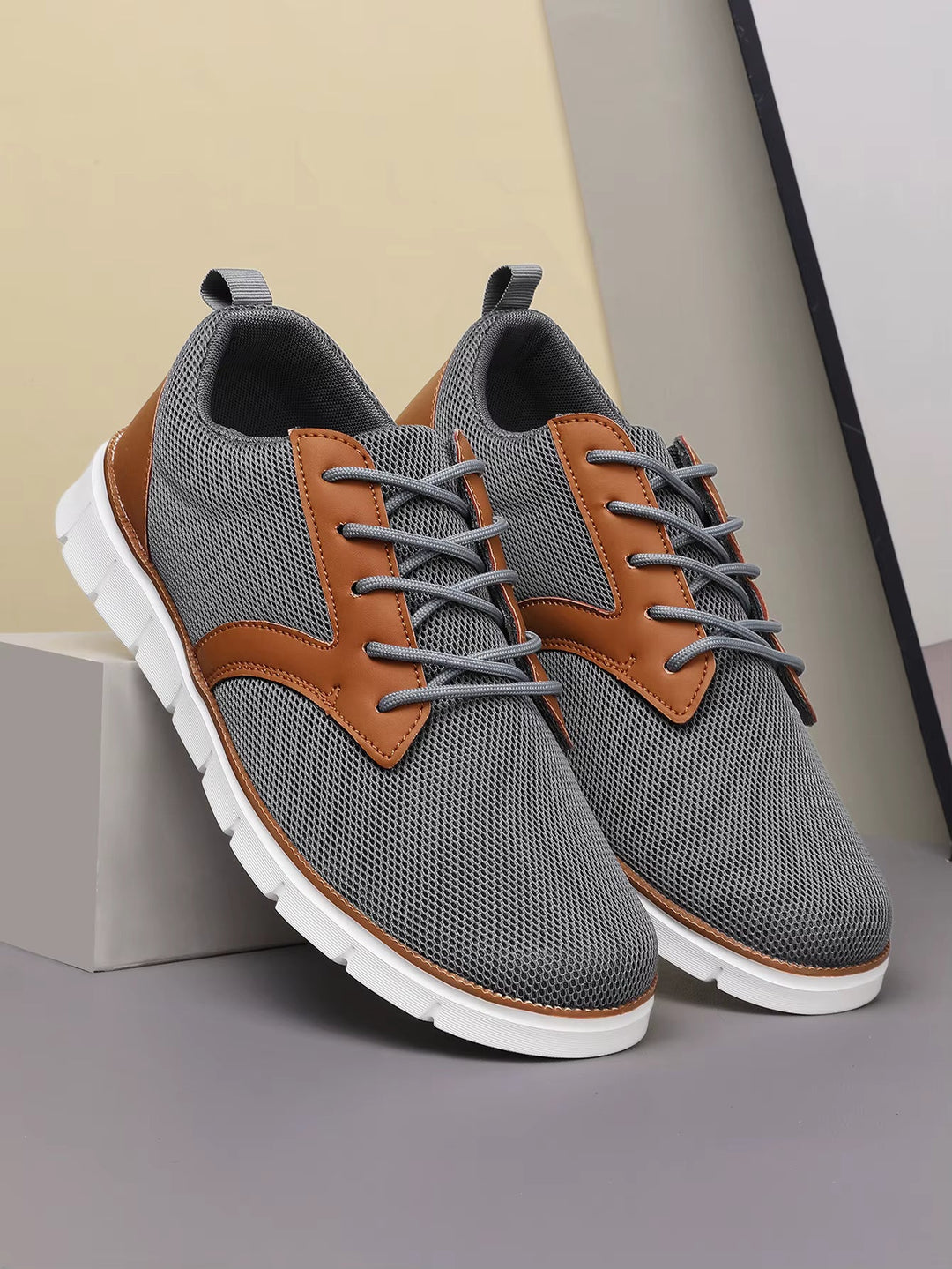 Men's Canvas Leather Sneakers | Lightweight All-Day Comfort Fit 8
