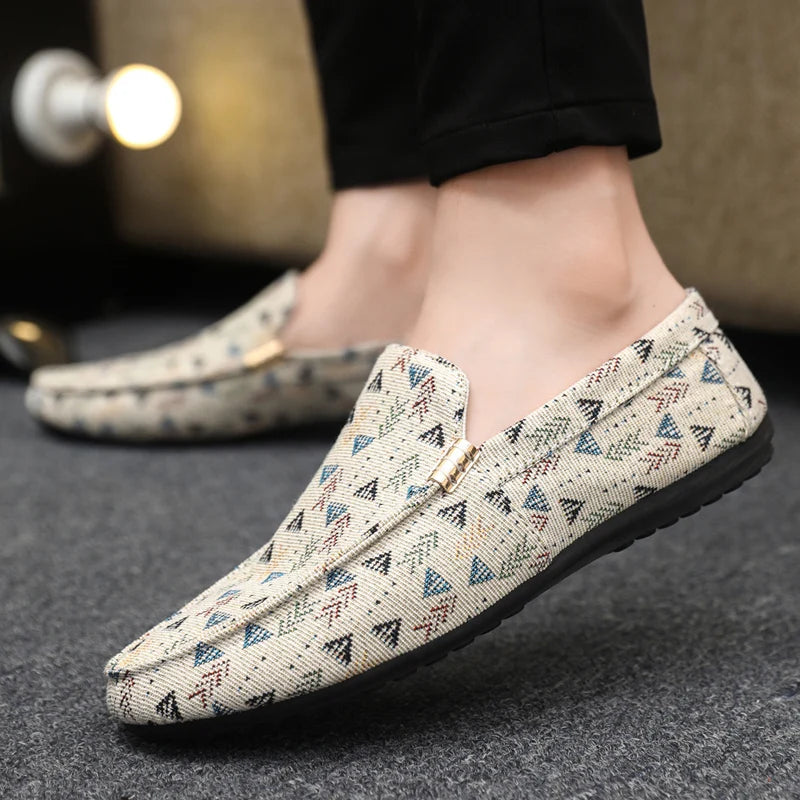 Men's Canvas Slip-On Loafers | Lightweight Breathable Comfort Fit 1