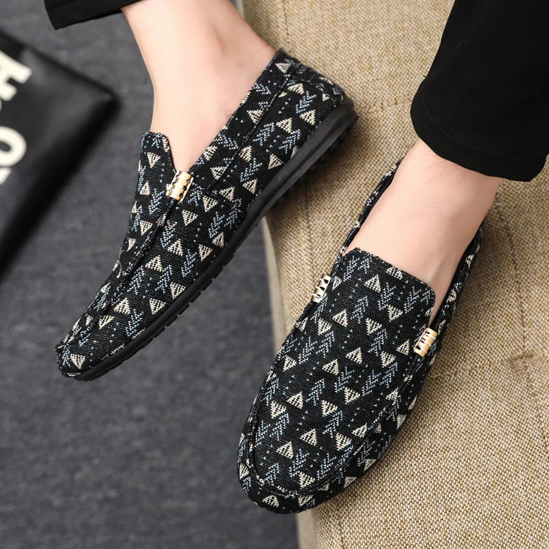 Men's Canvas Slip-On Loafers | Lightweight Breathable Comfort Fit 4