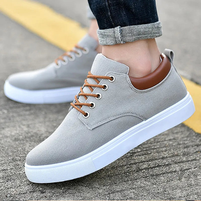 Men's Canvas and Leather Orthopedic Sneakers | All-Day Comfort Fit 2