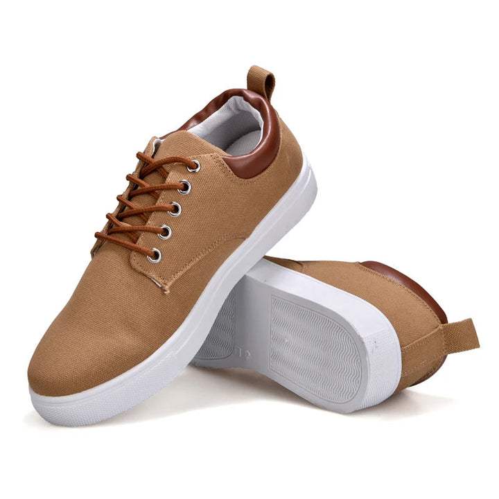 Men's Canvas and Leather Orthopedic Sneakers | All-Day Comfort Fit 4