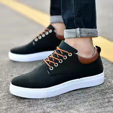 Men's Canvas and Leather Orthopedic Sneakers | All-Day Comfort Fit 7