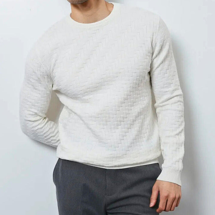 Men's Cashmere-Blend Crewneck Sweatshirt | Sleek Soft Touch Comfort 2