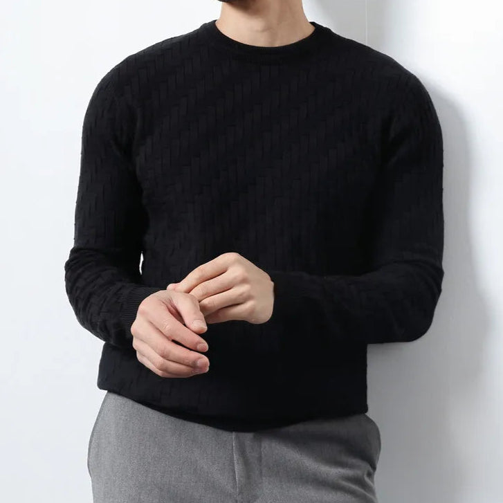 Men's Cashmere-Blend Crewneck Sweatshirt | Sleek Soft Touch Comfort 3