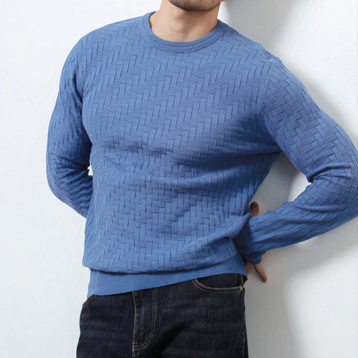 Men's Cashmere-Blend Crewneck Sweatshirt | Sleek Soft Touch Comfort 4