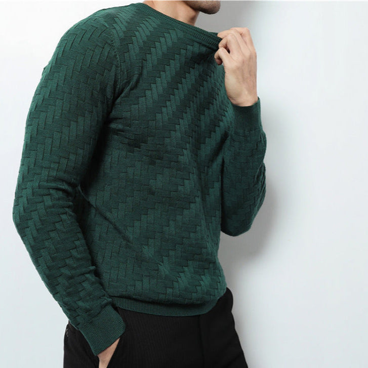 Men's Cashmere-Blend Crewneck Sweatshirt | Sleek Soft Touch Comfort 5