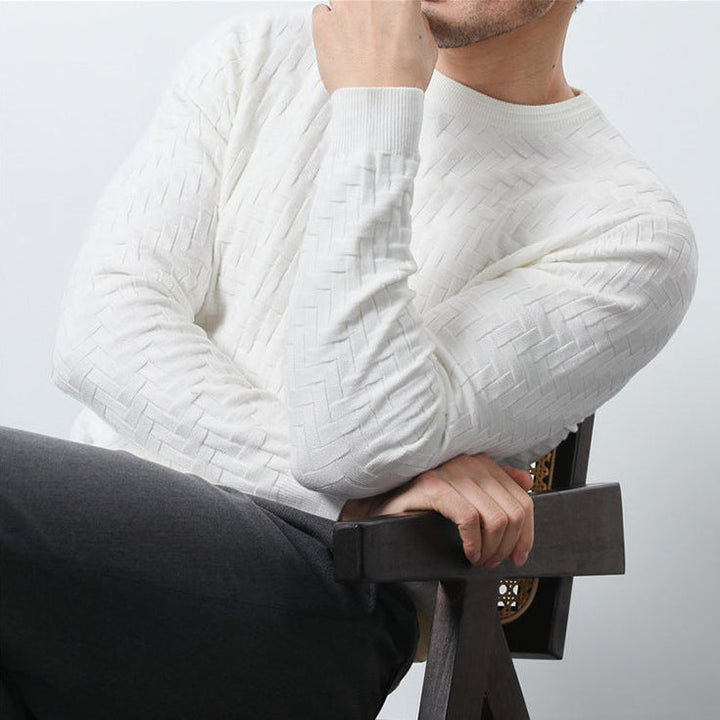 Men's Cashmere-Blend Crewneck Sweatshirt | Sleek Soft Touch Comfort 6