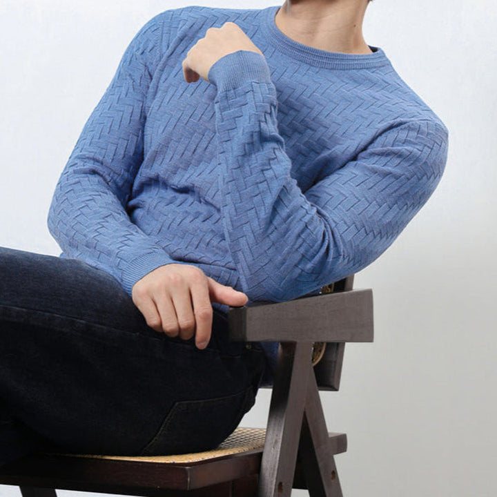 Men's Cashmere-Blend Crewneck Sweatshirt | Sleek Soft Touch Comfort 8