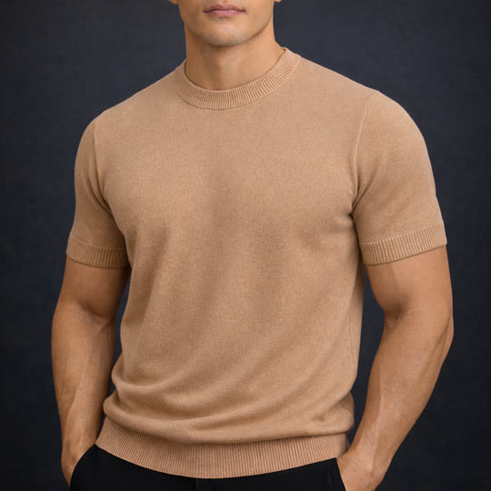 Men's Cashmere Merino Wool T-Shirt | Soft Lightweight Everyday Comfort 0