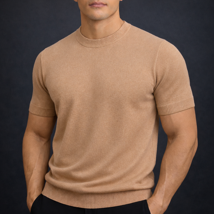 Men's Cashmere Merino Wool T-Shirt | Soft Lightweight Everyday Comfort 0