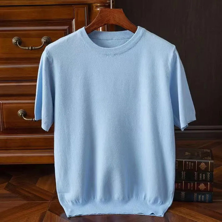 Men's Cashmere Wool Blend T-Shirt | Luxurious Lightweight Comfort 0