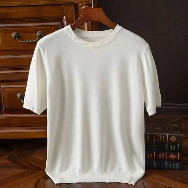 Men's Cashmere Wool Blend T-Shirt | Luxurious Lightweight Comfort 6