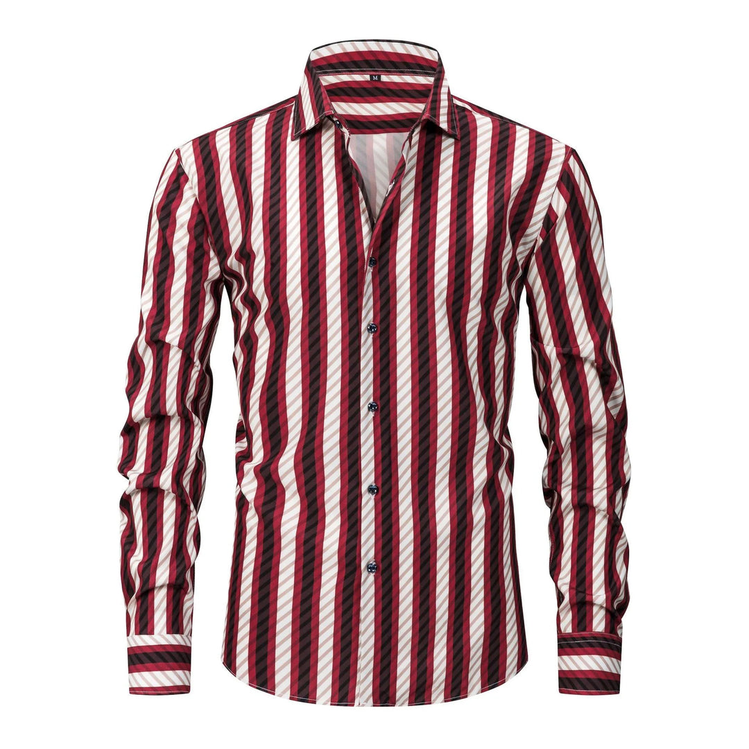 Men's Checked Long-Sleeved Shirt | Effortless Non-Iron Style for Spring and Autumn 0