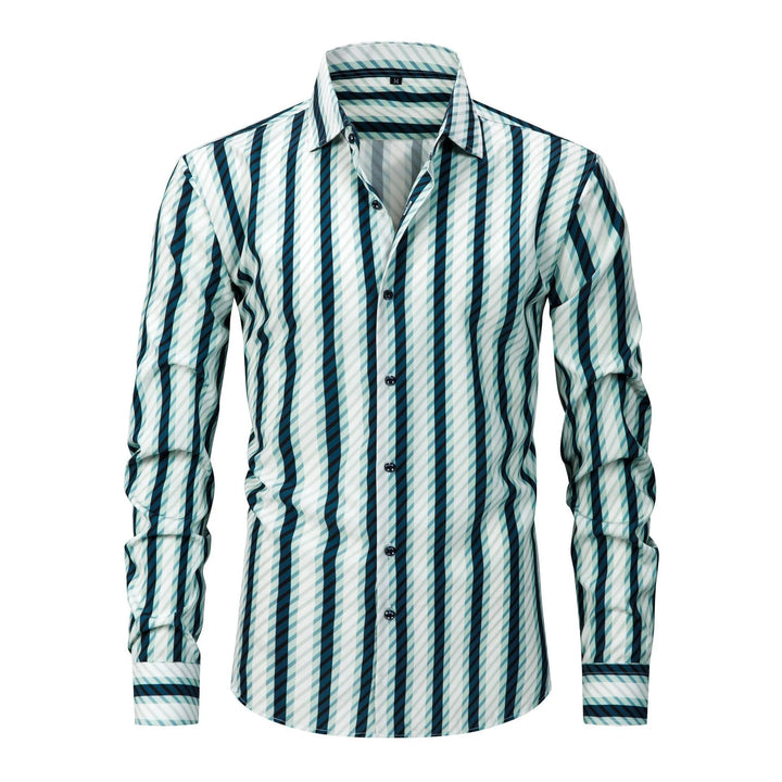 Men's Checked Long-Sleeved Shirt | Effortless Non-Iron Style for Spring and Autumn 2