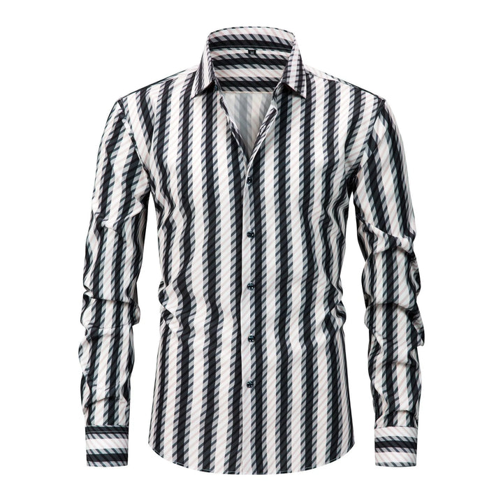 Men's Checked Long-Sleeved Shirt | Effortless Non-Iron Style for Spring and Autumn 5