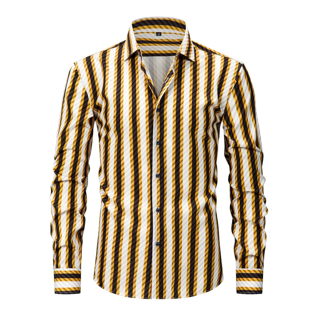 Men's Checked Long-Sleeved Shirt | Effortless Non-Iron Style for Spring and Autumn 7