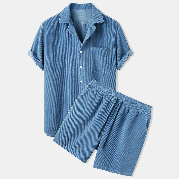 Men's Corduroy Tracksuit Set | Stylish Summer Casual Ensemble
