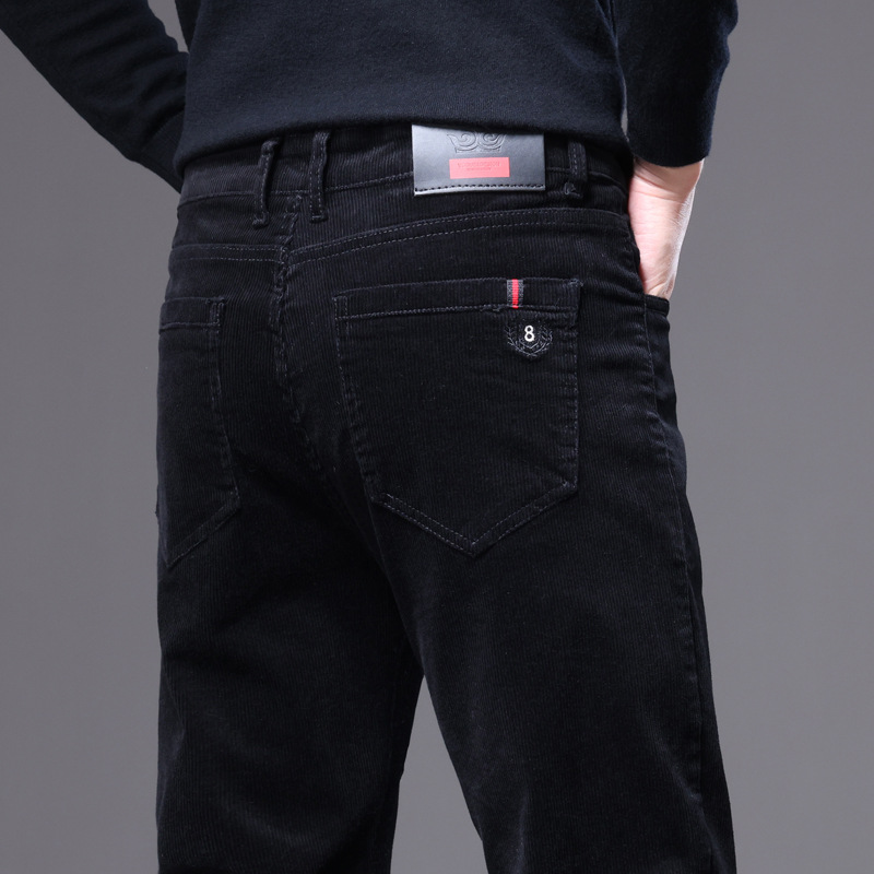 Men's corduroy trousers with sculpted structured fit