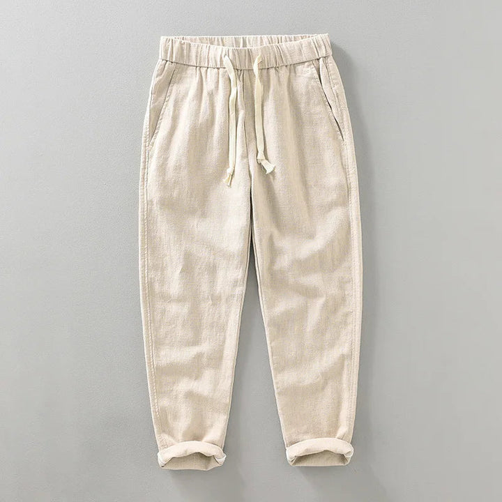Men's Cotton-Linen Blend Joggers | Tailored Lightweight Comfort 1