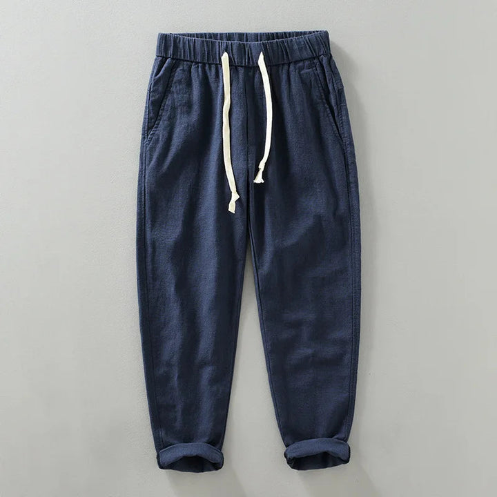 Men's Cotton-Linen Blend Joggers | Tailored Lightweight Comfort 2
