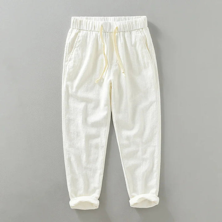 Men's Cotton-Linen Blend Joggers | Tailored Lightweight Comfort 3