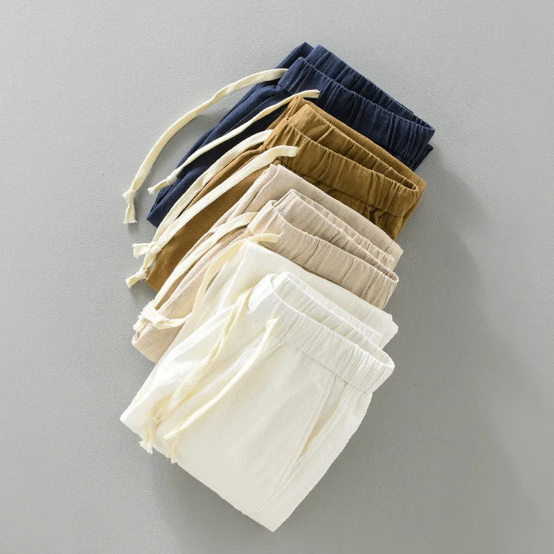 Men's Cotton-Linen Blend Joggers | Tailored Lightweight Comfort 5