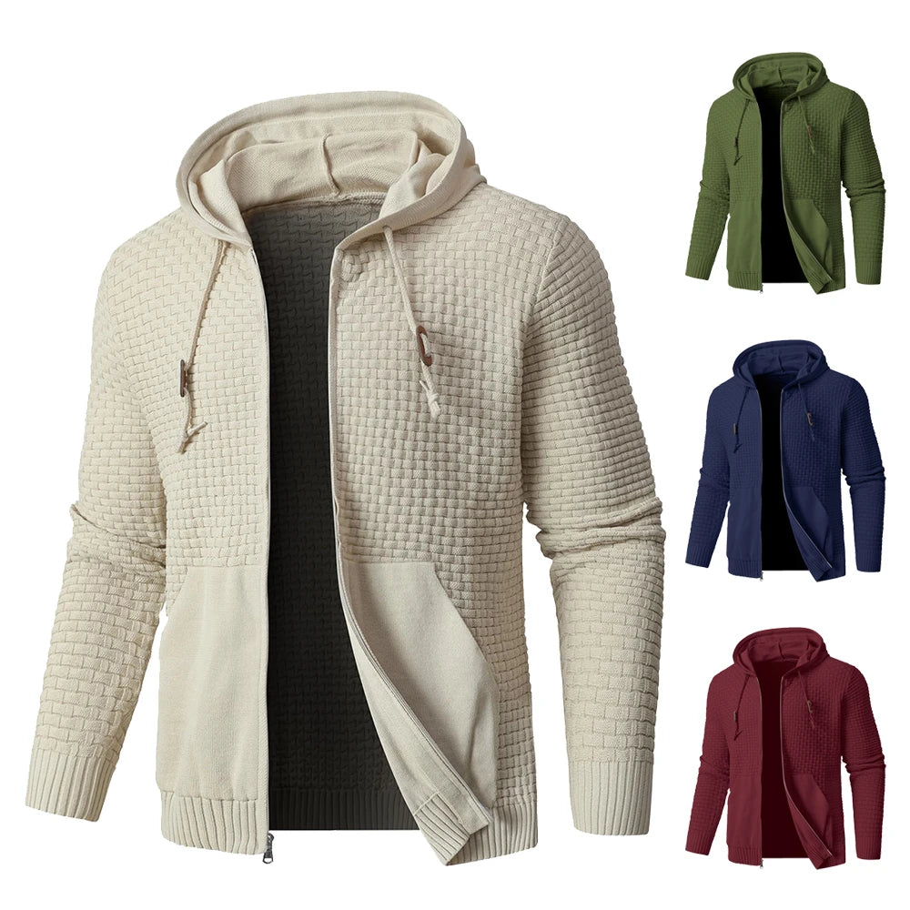 Men's Cotton Blend Hooded Sweatshirt | Lightweight Breathable Spring Layer