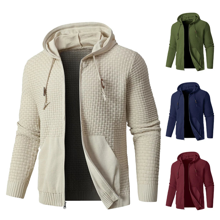 Men's Cotton Blend Hooded Sweatshirt | Lightweight Breathable Spring Layer