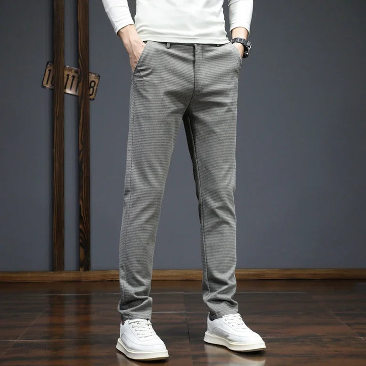 Men's Cotton Blend Khaki Pants | Stylish Slim Fit for Autumn-Winter 1