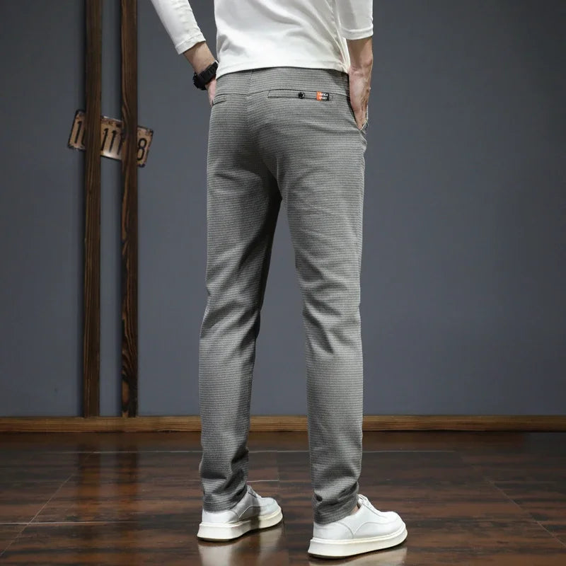 Men's Cotton Blend Khaki Pants | Stylish Slim Fit for Autumn-Winter 3