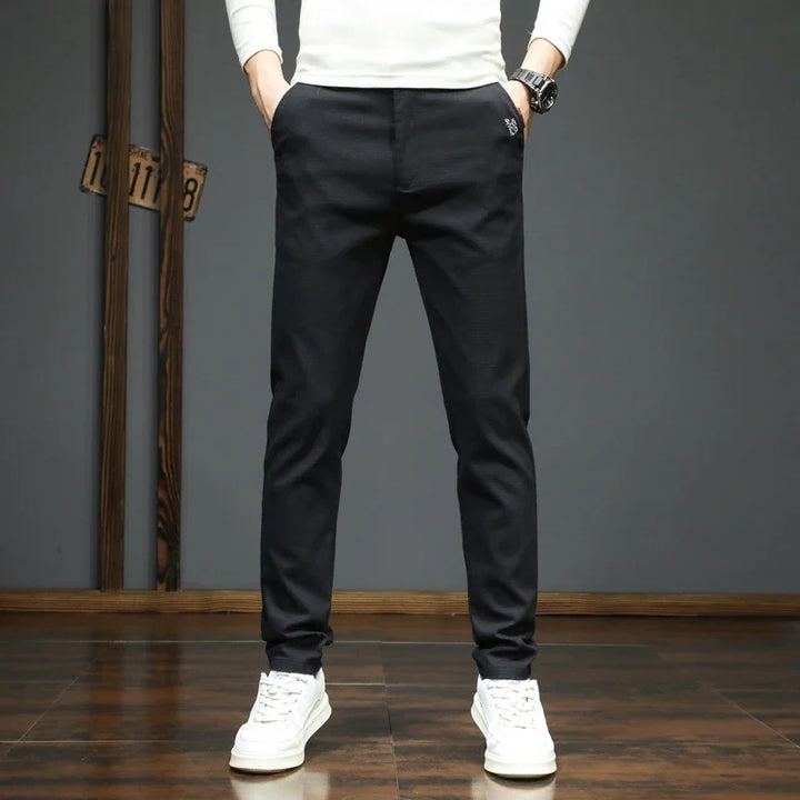Men's Cotton Blend Khaki Pants | Stylish Slim Fit for Autumn-Winter 4