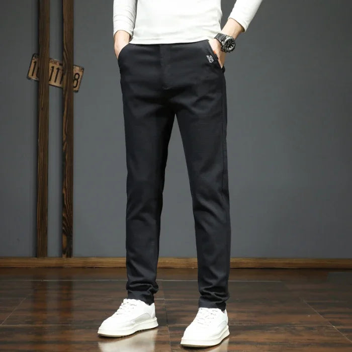 Men's Cotton Blend Khaki Pants | Stylish Slim Fit for Autumn-Winter 7