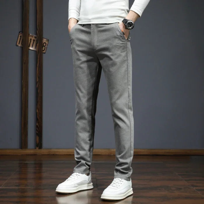 Men's Cotton Blend Khaki Pants | Stylish Slim Fit for Autumn-Winter 8