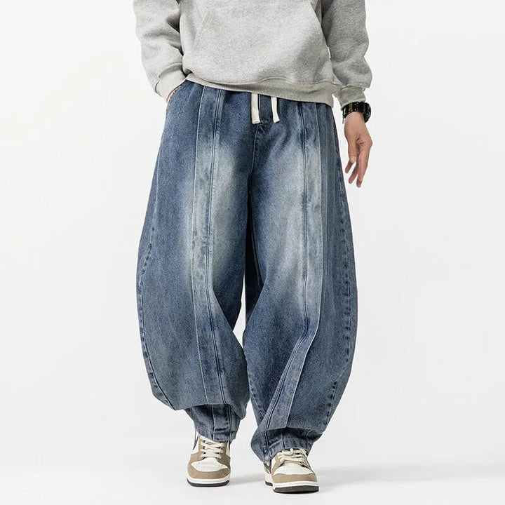 Men's Cotton Blend Pleated Pants | Oversized 90s-Inspired Comfort Fit 0