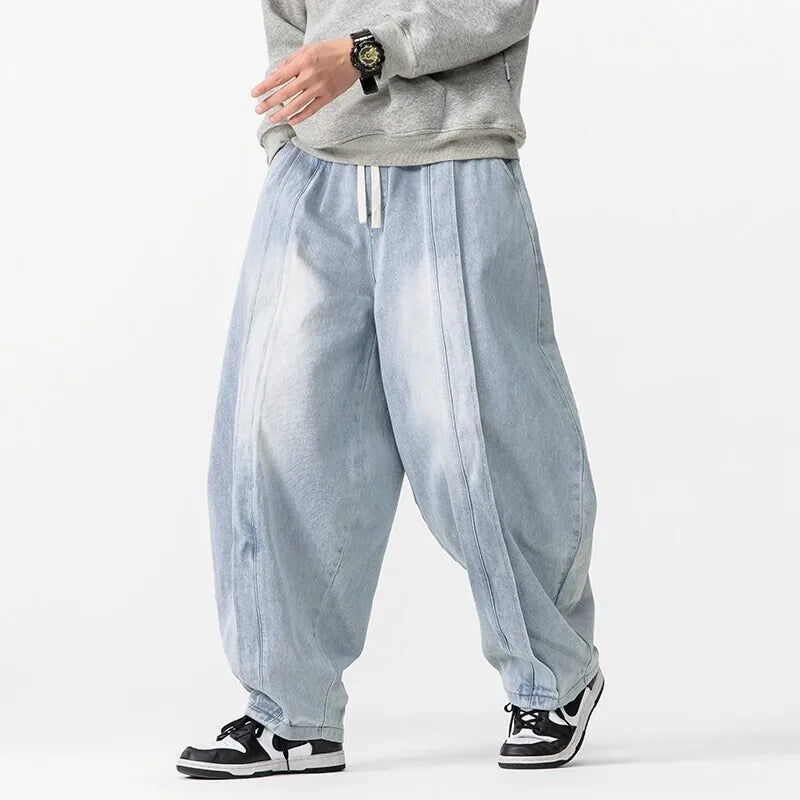 Men's Cotton Blend Pleated Pants | Oversized 90s-Inspired Comfort Fit 1