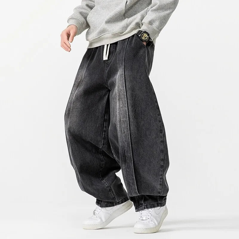 Men's Cotton Blend Pleated Pants | Oversized 90s-Inspired Comfort Fit 4