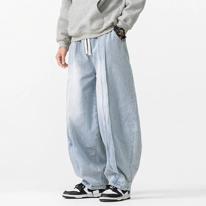 Men's Cotton Blend Pleated Pants | Oversized 90s-Inspired Comfort Fit 5