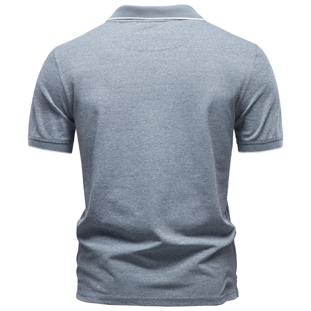 Men's Cotton Blend Polo Shirt | Lightweight Breathable Casual Essential 2