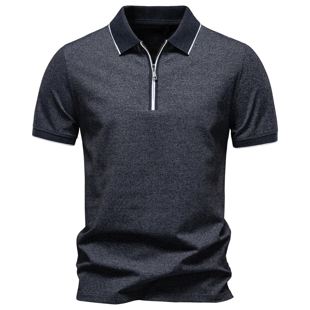 Men's Cotton Blend Polo Shirt | Lightweight Breathable Casual Essential 6