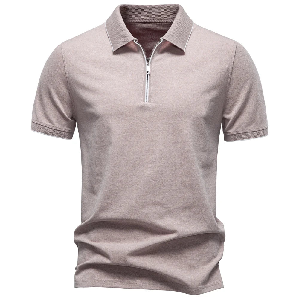 Men's Cotton Blend Polo Shirt | Lightweight Breathable Casual Essential 8