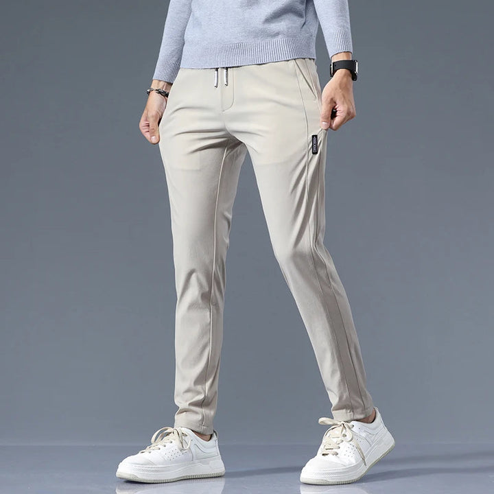 Men's Cotton Blend Slim Fit Trousers | Refined Day-to-Night Comfort 1