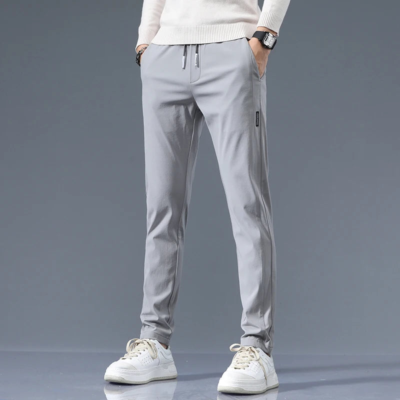 Men's Cotton Blend Slim Fit Trousers | Refined Day-to-Night Comfort 5