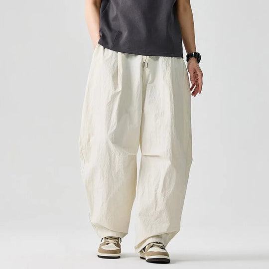 Men's Cotton Blend Wide Leg Pants | Bold Everyday Comfort Fit 0