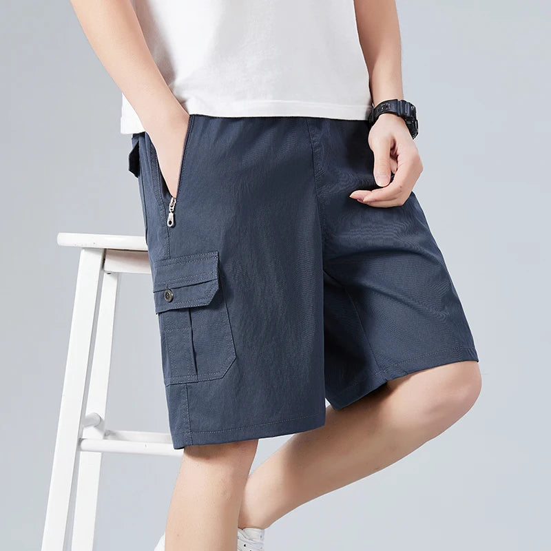 Men's Cotton Cargo Shorts | Lightweight Breathable Comfort | Versatile Summer Essential
