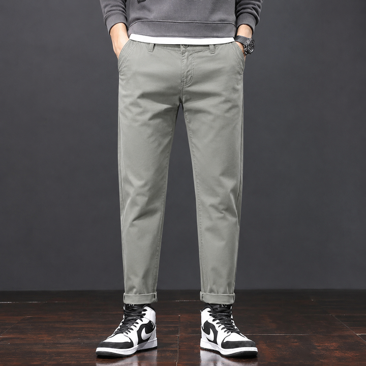 Men's Cotton Chino Pants | Breathable Loose Fit Design | Refined Everyday Essential