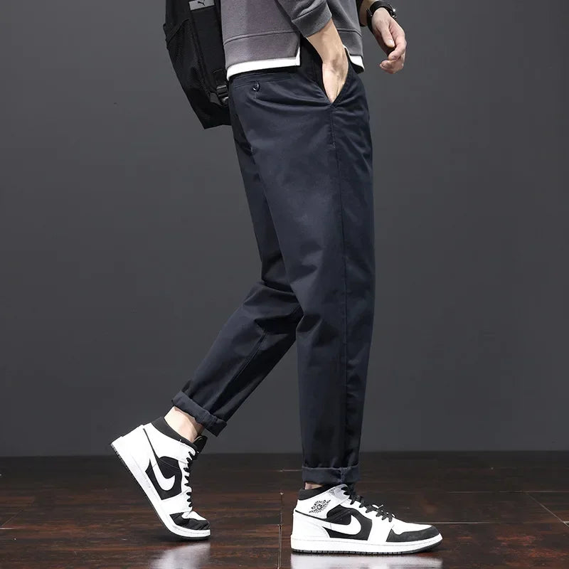 Men's Cotton Chino Pants | Breathable Loose Fit Design | Refined Everyday Essential 2