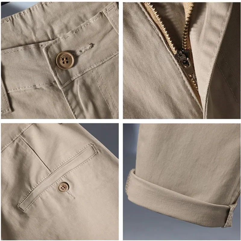 Men's Cotton Chino Pants | Breathable Loose Fit Design | Refined Everyday Essential 4